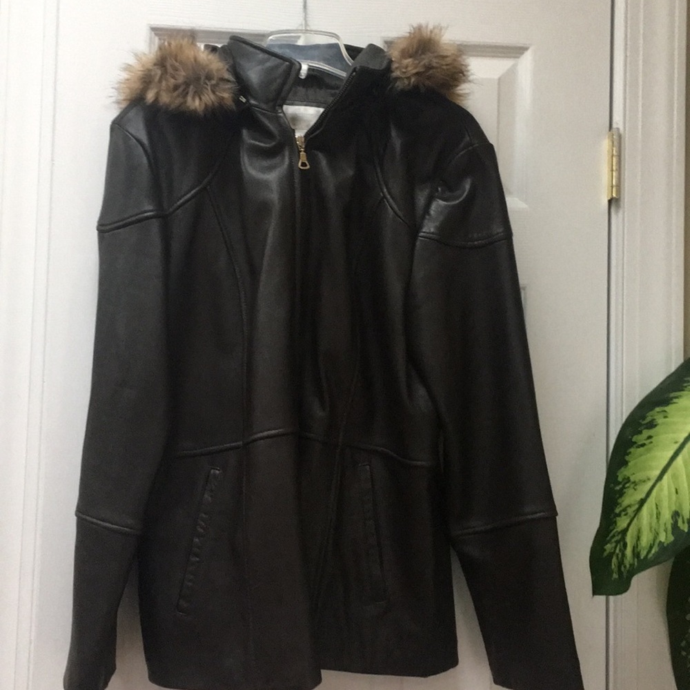 Worthington Brown leather coat